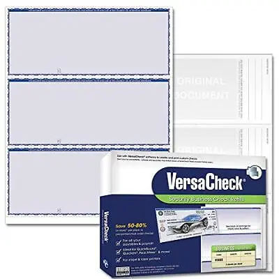 Secure Checks - 750 Blank Business Checks - Blue Premium - 250 Sheets Form #3 • $31.06