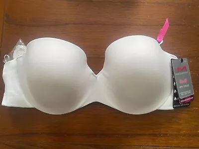 New Maidenform White 09417 Strapless Multi Way Demi Bra 36C 36D 38D MSRP$48 • $15.99