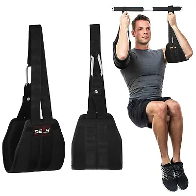 DEFY New Ab Straps For Abdominal Pullup Bar Muscle Building Hanging Strap Black • $100