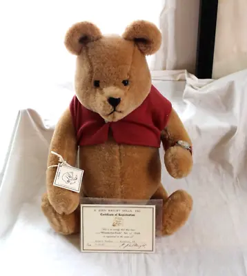 18” R. John Wright Life Size Winnie The Pooh Teddy Bear W/ Box #97/2500 - Signed • $495