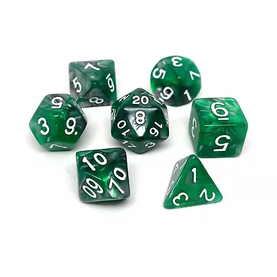 Easy Roller Dice Green Waves W/White (7) New • $12.49