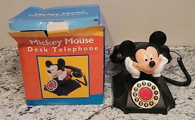 Telemania Mickey Mouse Desk Push Button Telephone Untested! • $20