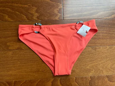 Aerie Womens  Bikini Swim Bottoms Size XS Coral Solid Hipster Stretch NWOT • $16.10