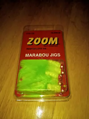 Zoom Marabou Jigs Mj-16-chrd/z  1/16 Oz  Red / Chartreuse 10 Per Pack • $1.99