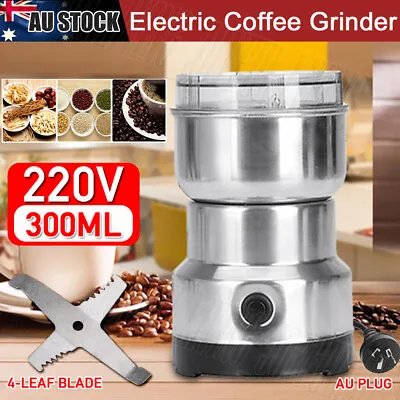 Electric Coffee Grinder Grinding Milling Bean Nut Spice Herbs Blender Machine AU • $22.95