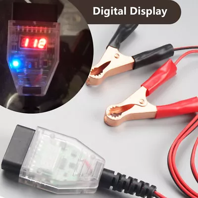 Digital Display OBD2 Automotive Battery Replacement Tool ECU Memory Saver Cable • $14.99