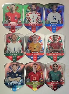 Match Attax Euro 2024 Full Set All 9 Chrome Pro Elite Shield Cards Super Rare • £139.95