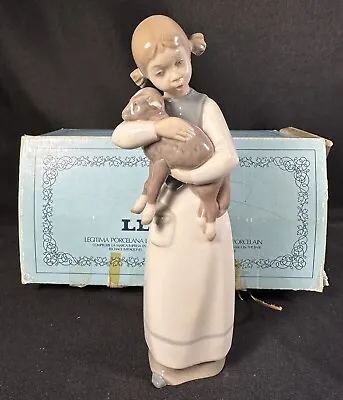 Mib Lladro 1010 Girl With Lamb 8-5/8  Figurine Made In Spain - Retired • $50.99