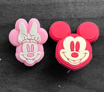 Auction Sale Pink Minnie Red Mickey Mouse Face Shoe Decoration Charms Jibbitz • $2.99