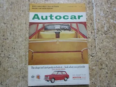 £6.49 • Buy February 1st 1963, AUTOCAR, Eric Carlsson, Hillman Super Minx, Benson Ford.