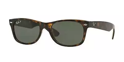 Ray-Ban New Wayfarer Tortoise / Green Polarized 52mm Sunglasses RB2132 902/58 52 • $132.79