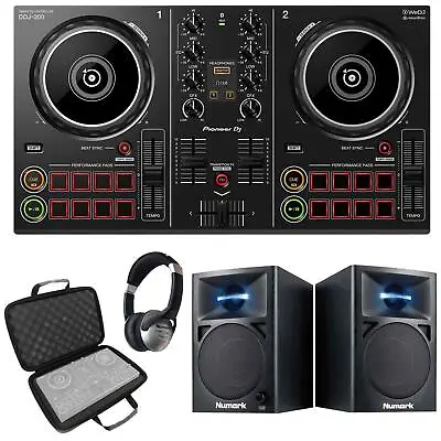 Pioneer DDJ-200 Portable Smartphone Tablet PC/Mac DJ Controller W Speakers Pack • $299.40