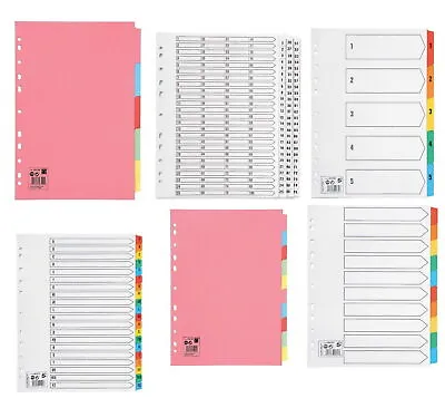 File Dividers Plain Or With Numbers Or Letters In A4 A5 And A3 • £3.99