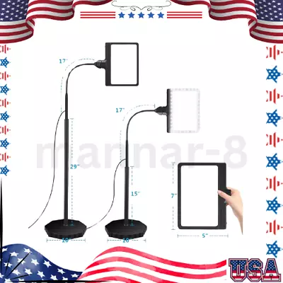 5X Magnifying Glass With Light And Stand 36 LED Dimmable Floor Magnifying Lamp • $72.98