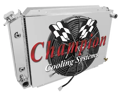 Ace Champion 2 Row Radiator W/ 16  Fan And Shroud For 1979 - 1993 Ford Mustang • $385.84