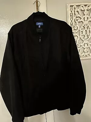 Apt 9 Faux Suede Jacket Men's Size Large Black  • $30