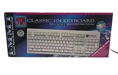 PC CONCEPTS Classic 104 Keyboard IMMT Internet Multi-Media Technology 1998 NEW • $14.99