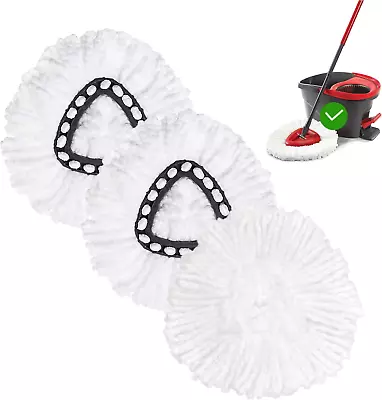 3 Pack Spin Mop Head Mop Refill Compatible With Ocedar Triangle Swivel Mops Micr • $16.86