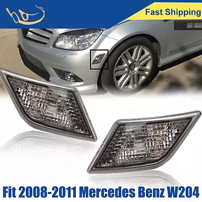 Fits 2008 09-2011 Mercedes Benz W204 C300/C350/C63 Pair Clear Side Marker Lights • $10.99