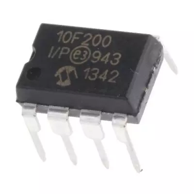 1 X Microchip PIC10F200-I/P 8bit PIC Microcontroller 4MHz 8-Pin PDIP • £5.99
