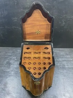 Early C1750 English Walnut Knife Box Fitted For Forks & Knives • $950
