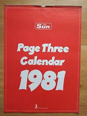 Sun Page 3 Calendar 1981 Jackie Jones Sian Adey Jones • £12