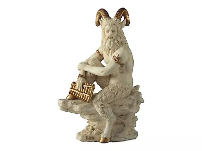 Pan The Greek God Of The Wild Resin Statue Bonded Marble Polyresin Small Statue • £45.99