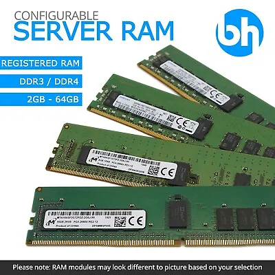 Server RAM 2GB - 64GB DDR3 DDR4 Registered RAM Dell HP IBM Lot • £37