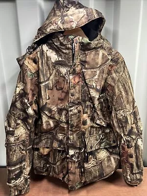 Mossy Oak Break Up Infinity Camo Jacket Mens LARGE Lined Insulated Hooded • $29.97