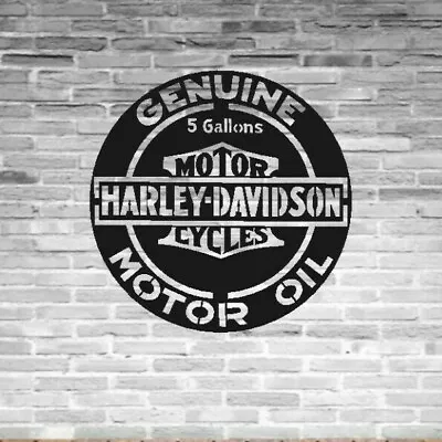 Harley Davidson Genuine Motor Oil Sign Antique Old Gas Oil Sign Biker Mobil • $75