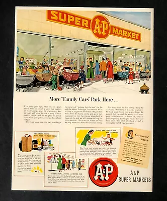 1950 A&P Super Market Advertisement Baby Carriages Prams Moms Shop Vtg Print AD • $9.99