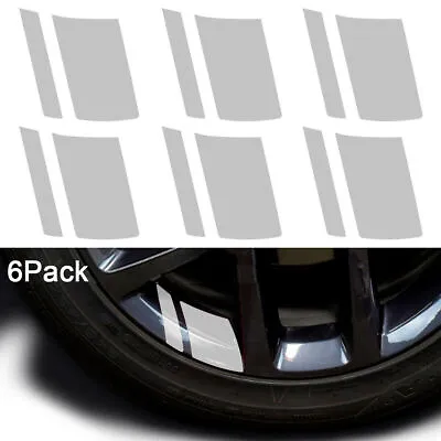 £3.13 • Buy 6*Reflective Sliver Auto Car Wheel Hub Rim Stripe Tape Decal Sticker Decoration