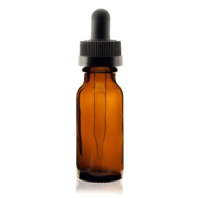 1oz Amber Glass Bottle With Black Dropper - Choose Your Quanity • $7.79