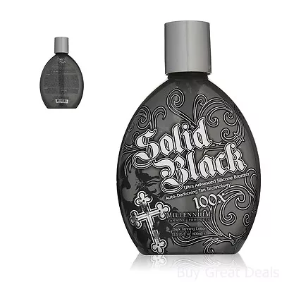 Millenium Tanning Solid Black Bronzer Bed Lotion 100x 13.5 Ounce Health Beauty • $48.98