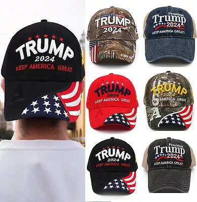 $18.89 • Buy Donald Trump 2024 MAGA Hat Cap Camo USA Make Keep America Great Again Hats