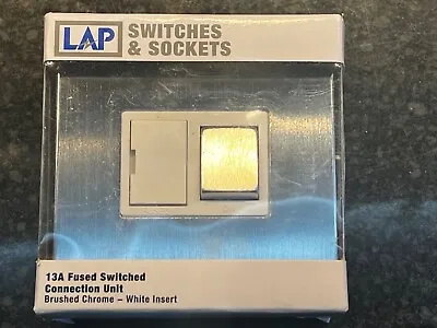 LAP Brushed Chrome Fused Spur Connection Unit Screwless Flat Profile  • £7.50