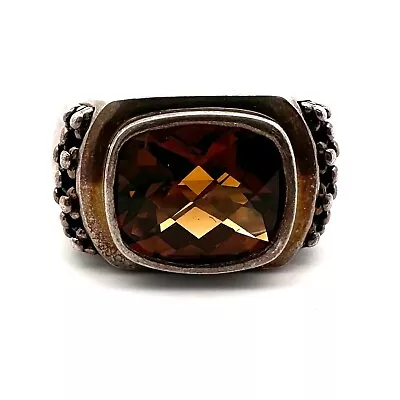 Michael Dawkins Sterling Silver Citrine Starry Night Ring-Size 8.75-A2791 • $49.99