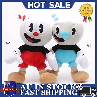 NEW Cuphead Game Plush Doll 25cm Cuphead Or Mugman Mecup Brocup Kids Gift AU • $11.56