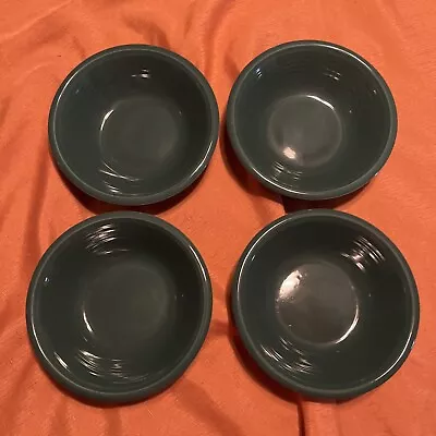 NEWCOR Design Concepts COLORWORKS HUNTER GREEN Set Of 4 Soup Cereal Bowls Chip B • $25