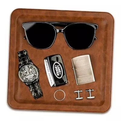Gifts For Men Dad Fathers Day PU Leather Valet Tray Dad Birthday Gifts B-tray • $22.69