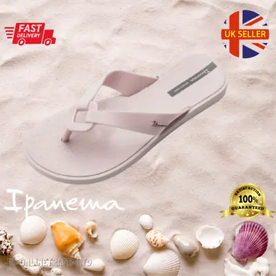 New Ladies Women Flip Flops Summer Pool Beach Sandals Toe Post Pale Pink Ipanema • £11.95