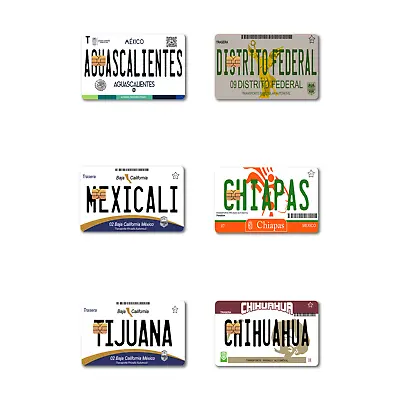 Mexico Placas - Mexican License Plate - Credit Card Skin Vinyl Sticker (2 Pack) • $13.99