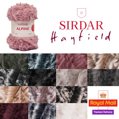 £3.19 • Buy Sirdar Alpine Super Chunky 50g Knitting Crochet Yarn Polyester Fur Effect Fluffy