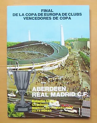 1983 ECWC Final ABERDEEN V REAL MADRID Exc Condition Programme - Spanish Edition • £59.99