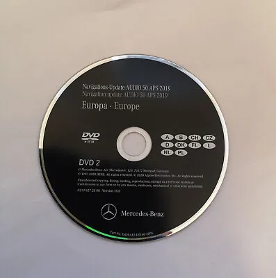 2019 Mercedes NTG2.5 Audio 50  Sat Nav Disc  Europe Navigation DVD 2 • £29.90