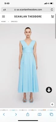 $250 • Buy Scanlan Theodore Parachute Panelled Dress Size 10 RRP $750 French Blue