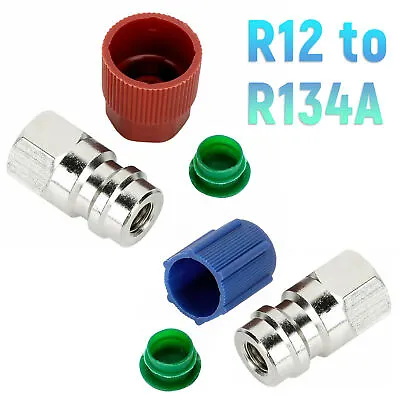 2PCS A/C Charging Port Adapter Set Retrofit R12 To R134a Conversion Fitting Kits • $8.59