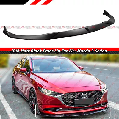 For 2020-2022 Mazda 3 Sedan Jdm 3pc Primer Matt Black Front Bumper Lip Splitter • $41.99