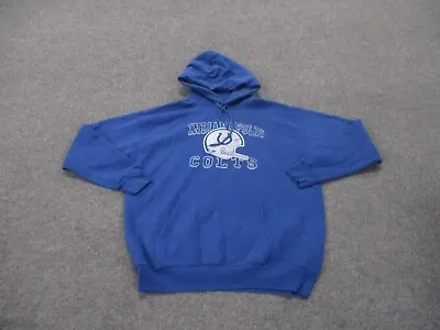 Indianapolis Colts Sweatshirt Adult XL Blue Hoodie Active Logo NFL Football Mens • $19.95