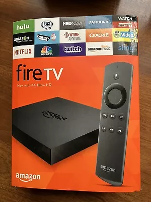 Amazon Fire TV 2nd Gen 4K Ultra HD  - Box Power Cord Remote With Original Box • $7.99